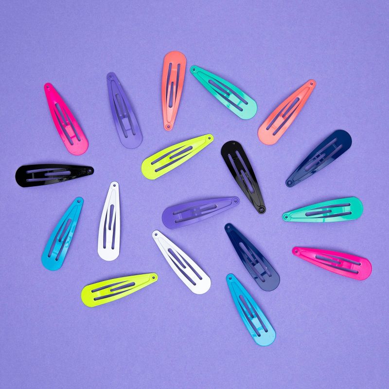 sc&#252;nci Kids Rounded Metal Snap Clips - Brights - 18pcs, 4 of 7