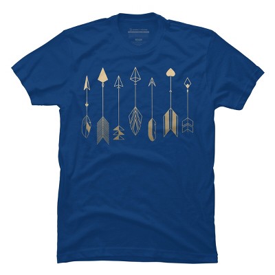 Men's Design By Humans Be Brave Little Arrow (gold) By staceyroman T-Shirt