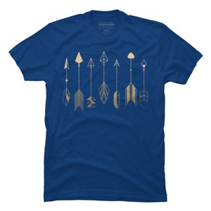 Men's Design By Humans Be Brave Little Arrow (gold) By staceyroman T-Shirt - 1 of 3