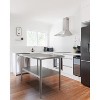 Work Table, Stainless Steel Kitchen Prep Table with Adjustable Undershelf - Commercial Metal Table for Home Restaurant Hotel Silver - 3 of 4