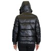 Spire By Galaxy Women's Full Zip Heavyweight Bubble Jacket With Detachable Faux Fur Hood - 3 of 4