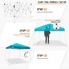 EAGLE PEAK Slant Leg Pop-up Canopy Tent Easy One Person Setup Instant Outdoor Beach Canopy Folding Portable Sports Shelter - 2 of 4