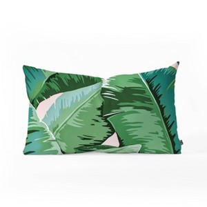 Gale Switzer Banana Leaf Grandeur Oblong Lumbar Throw Pillow Green - Deny Designs - 1 of 3