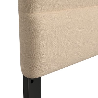 Cream Tufted Full Headboard with Metal Frame
