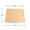 Springcrest Mapo 14" Top x 17" Bottom x 11" High x 11" Slant Lamp Shade Replacement Large Yellow Drum Traditional Fabric Softback Washer Harp Finial - 4 of 4