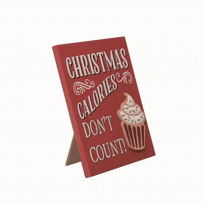 Transpac Wood 7 in. Multicolor Christmas Layered Sweets Decor