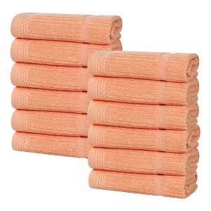 Smart Twist Viscose Cotton Blend Medium Weight Solid Ribbed Towel Set by Blue Nile Mills - 1 of 4