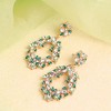 SOHI Women's Green Wreath Drop Earrings - 2 of 3