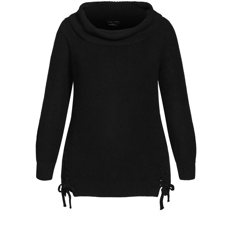 Women's Plus Size Intertwine Sweater - black | CITY-CHIC, 5 of 7