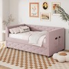 Whisen Twin Size Upholstered Velvet Tufted Daybed with Trundle - 4 of 4