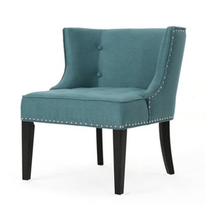 Adelina Occasional Chair - Dark Teal - Christopher Knight Home, Dark Blue
