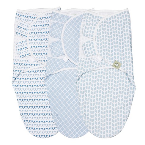 KeaBabies 3pk Organic Baby Swaddle Sleep Sacks, Newborn Baby Swaddles 0-3  Months, Ergonomic Wearable Swaddle Blanket (Storm)