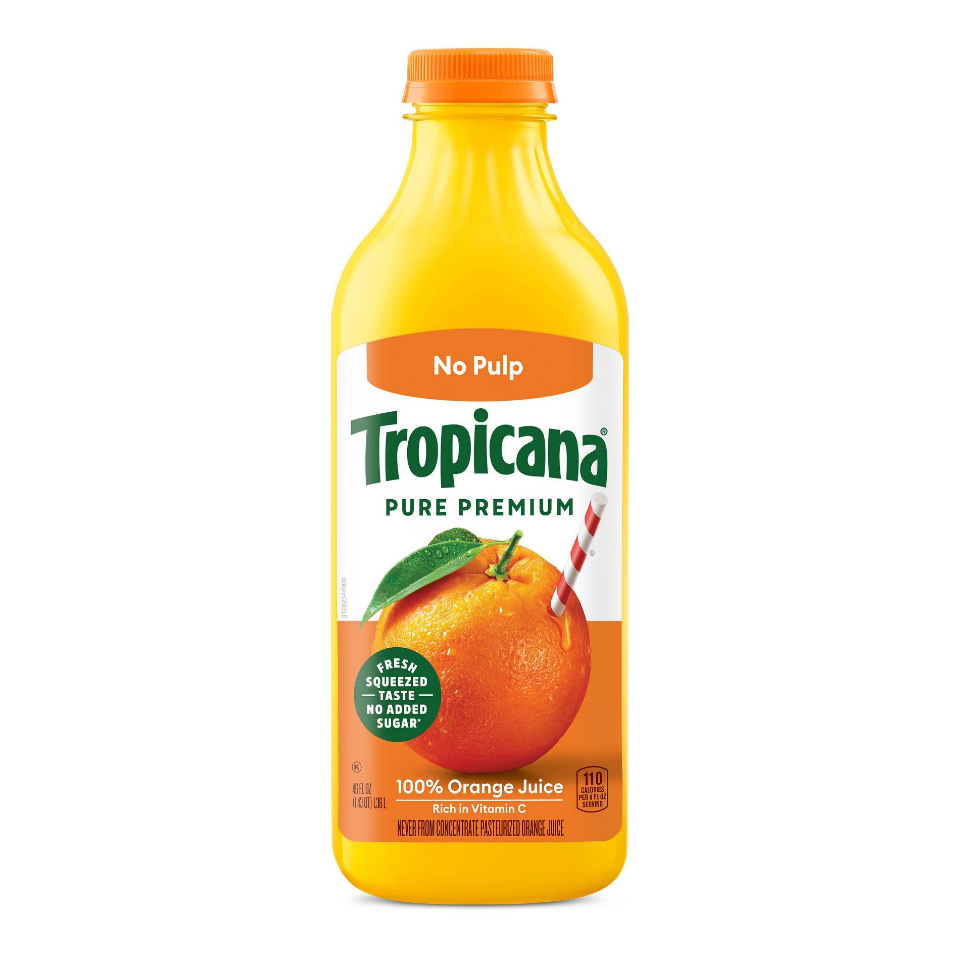 Tropicana Pure Premium Pulp Free Orange Juice 46 oz