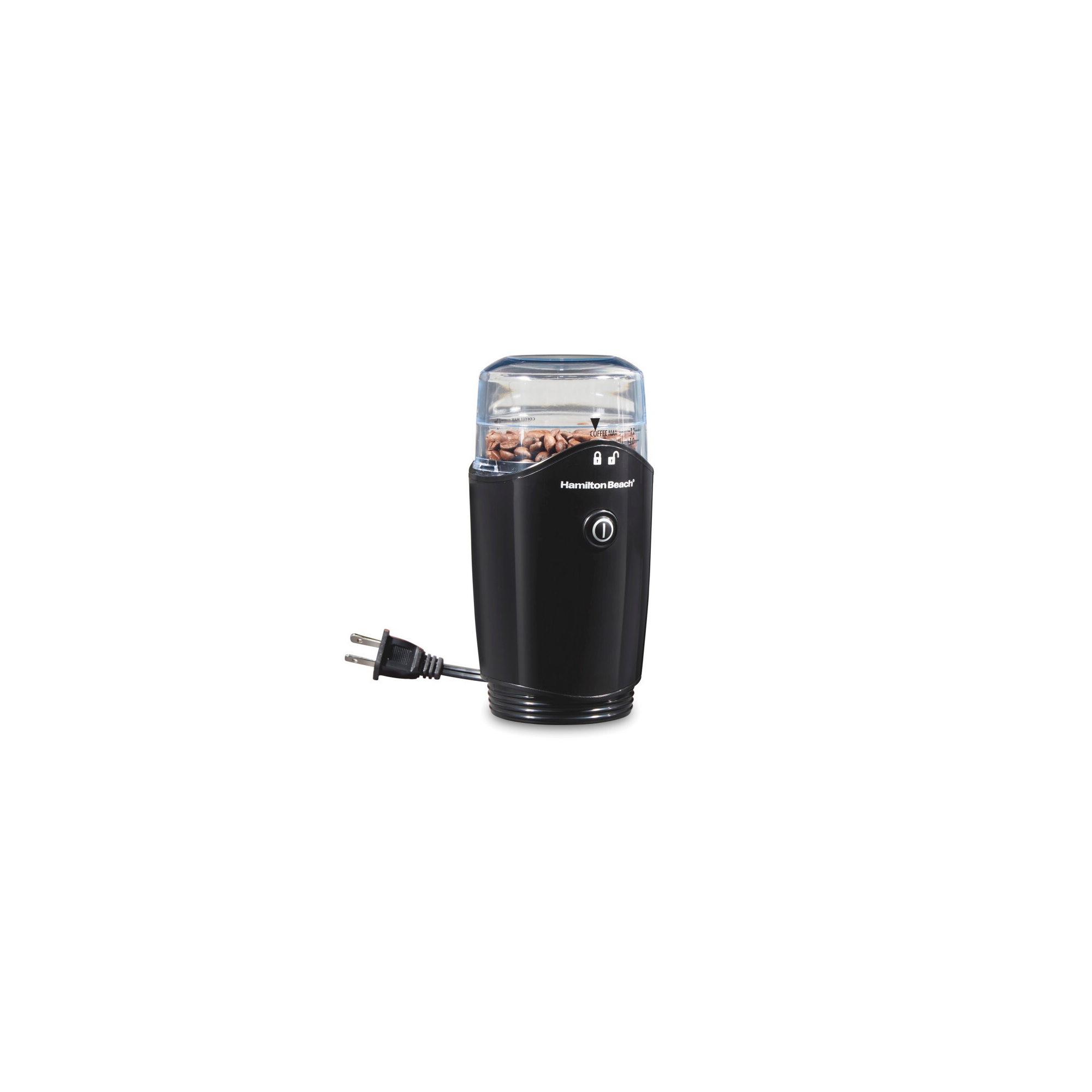 Hamilton Beach Coffee Grinder Black - 80410: Electric Blade Grinder for Coffee Beans, Medium Grind, 12 Cup Capacity
