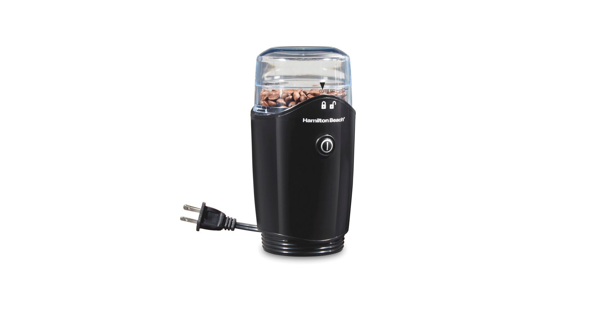 Hamilton Beach Coffee Grinder Black - 80410: Electric Blade Grinder for Coffee Beans, Medium Grind, 12 Cup Capacity