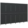 vidaXL Room Divider 6 Panels Black Poly Rattan - 4 of 4