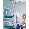 Aoibox Rustproof Shower Corner Caddy Organizer with 4 Adjustable Shelves and Tension Pole for Bathroom Storage, Holds Shampoo and Accessories - 4 of 4