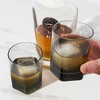 Viski Smoke Double Old Fashioned Crystal Tumblers Set of 2-Crystal Smoky Glass, Stylish Lowball Cocktail Glasses, Cocktail Glass Gift Set-10 oz, Gray - 3 of 4