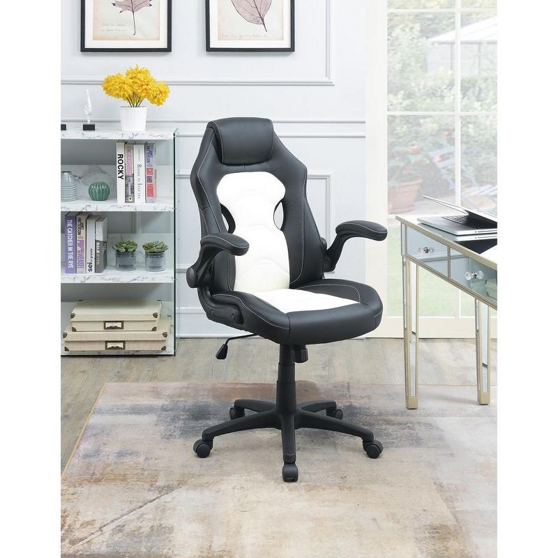 Simple Relax Adjustable Height Executive Office Chair in Black and White, 2 of 5