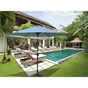 PAGED 9FT Patio Umbrella Modern Outdoor Market Umbrella with Tilt, Crank and 6 Ribs for Garden and Poolside, Base Not Included - 1 of 4