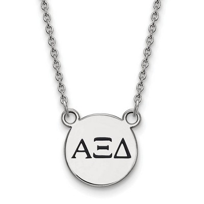 Black Bow Jewelry Sterling Silver Alpha Xi Delta Greek Life Necklace 18 Inch