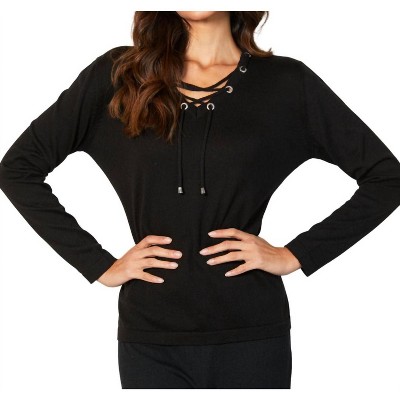 Women's V-Neck Grommet Top - Angel Apparel