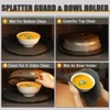 Itopfox 4 in 1 Vented Collapsible Microwave Splatter Cover & Mat, Kitchen Dish Bowl Plate Lid for Food, Dishwasher-Safe, BPA-Free Silicone & Plastic - 3 of 4
