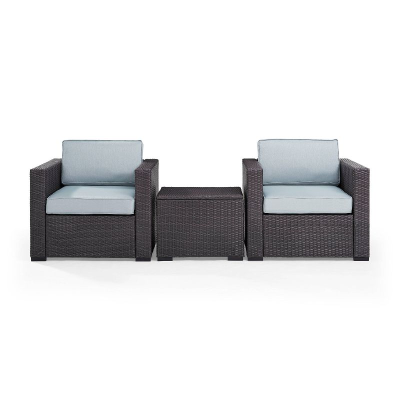 Biscayne 3pc Outdoor Wicker Seating Set - Mist - Crosley, 1 of 11