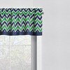 Bacati - Rod Pocket Window Valance Mix N Match Chevron Navy/Green - 3 of 4