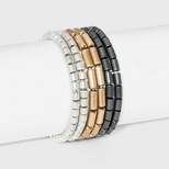 Cylinder Beaded Stretch Bracelet Set 6pc - Universal Thread™