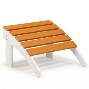 Aoodor Outdoor Adirondack Ottoman - Weather-Resistant HDPE Patio Footrest for Ultimate Relaxation - 1 of 4