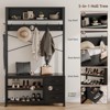 GIKPAL 6-in-1 Hall Tree with Bench, Entryway Coat Rack with 7 Hooks, Shoe Storage, 3 Drawers, and Top Shelf, Entry Organizer for Hallway or Mudroom - 4 of 4
