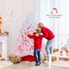 Tangkula Artificial Christmas Tree Hinged Snow Flocked Xmas Tree w/ Lush Branch Tips - 2 of 4