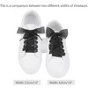 INSPIRE CHIC Sneakers Flat Snow Yarn Wide Transparent Shoe Laces 1" Width 2 Pairs - 2 of 4