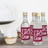 Big Dot of Happiness Burgundy Elegantly Simple - Mini Wine and Champagne Bottle Label Stickers - Wedding or Bridal Shower Guest Party Favor Gift 16 Ct - 3 of 4