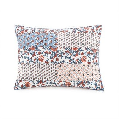 King Tallulah Sham Blue/White/Terracotta - Jessica Simpson