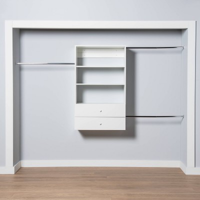 4-8' Closet System with Laminate Solution White - Made By Design™