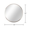 FONTOI 32" Round Bathroom Vanity Mirrors, Dressing Mirror for Bathroom Living Room Bedroom, Gold, 32"*1.1"*32" - 3 of 4
