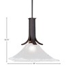 Toltec Lighting Apollo 1 - Light Pendant in  Dark Granite with 18" Square Frosted Crystal Shade - 2 of 2