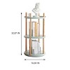 Rotating 4-Tier Solid Wood Bookshelf with Bookends,Freestanding Beechwood Storage Rack for Living Room Bedroom Office-3irtyhousy - 4 of 4