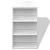 vidaXL Modern High Gloss Drink Table with Wine Rack - Stylish White MDF Bar Table Ideal for Home Dining/Kitchen - Extra Storage Space - 4 of 4