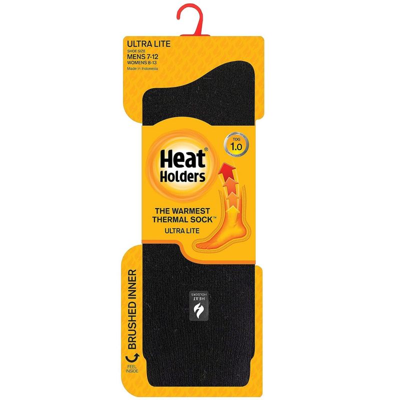 Heat Holders® Men's ULTRA LITE™ Socks | Thermal Yarn | Lightweight Winter Socks Tight Fit Shoes | Warm + Soft, Hiking, Cabin, Cozy at Home Socks | 3X Warmer Than Cotton, 2 of 3