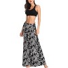 Women's Stylish Spandex Flare Maxi Skirt - Comfy Fold-Over Design Long Skirt for Effortless Style #5 - 3 of 4