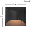 Possini Euro Design Ratner Modern Outdoor Wall Light Fixtures Set of 2 Textured Black LED Dark Sky Downlight 5 1/2" for Post Exterior - 4 of 4