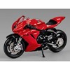 2022 MV Agusta F3 Rosso Motorcycle Red with Figure 1/64 Diecast Model by CM Model - 3 of 4