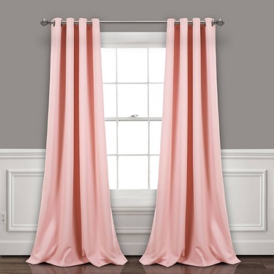 2 piece K68 hot pink blackout unlined heavy thick thermal panel