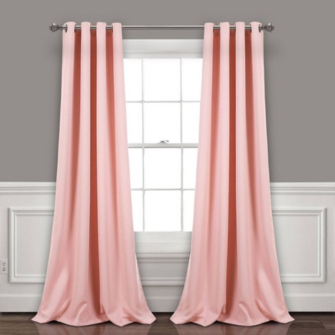 Insulated Grommet Top Blackout Curtain, Pink Grommet Curtain Panels