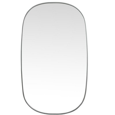 Elegant Lighting Metal Frame Oval Mirror 36x60 Inch in Silver