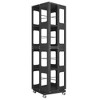 Aoxun 4-Tier All-Steel Rotating Bookshelf with 360°  Wheels  Extra-Large, Mobile & Durable Book Rack, Easy to Assemble Black - 2 of 3