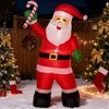 QingMoon Christmas Inflatable Santa Claus with Candy, 8 FT Holiday Blow Up Decoration, Weatherproof for Yard, Lawn and Garden - 2 of 4